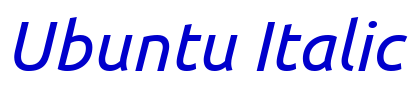 Ubuntu Italic font